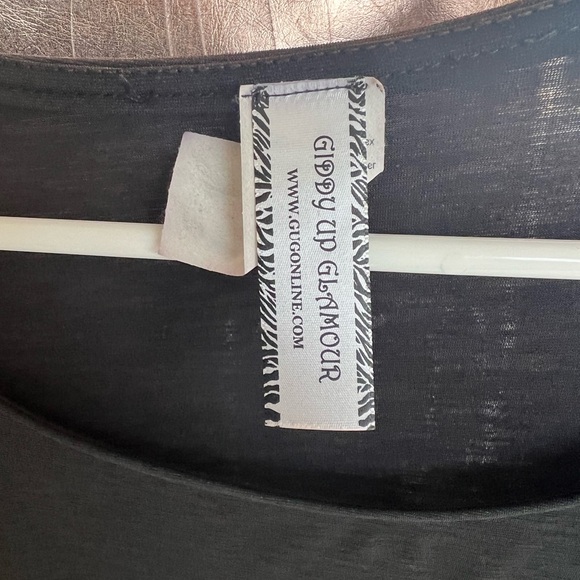 Giddy up glamour long sleeved plus size tunic. 2x NWT. - Picture 3 of 6